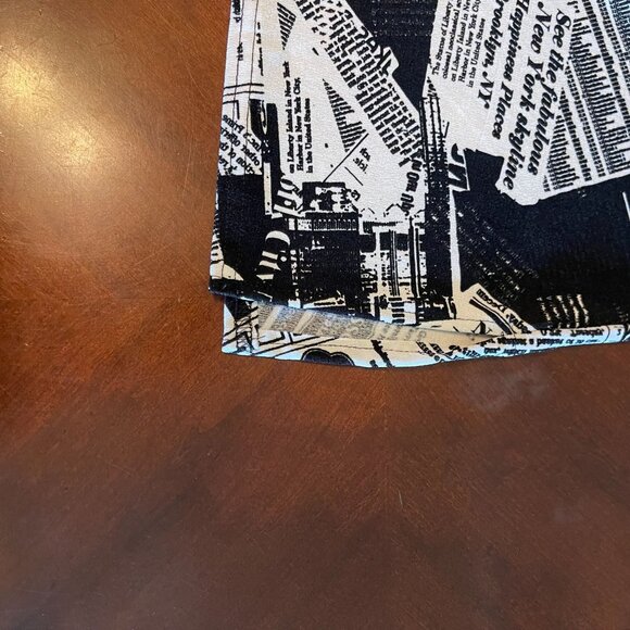 JOSTAR Poly‎ Spandex Stretch Knit TOP CAPRI PANT SET newspaper - Picture 9 of 11